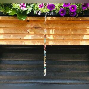 Boho Sun Catcher | Handmade Glass & Vintage Crystal